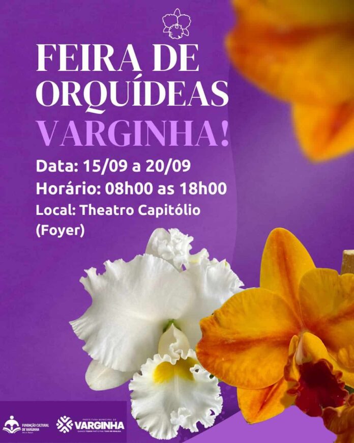 Feira de Orquídeas de Varginha acontece no Theatro Capitólio