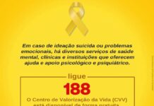 Setembro Amarelo: mês de conscientização e prevenção ao suicídio prevenção ao suicídio
