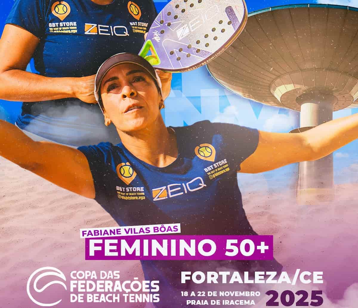 Varginhense Fabiane Vilas Bôas é convocada para a Seleção Mineira 50+ de Beach Tennis