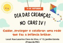 Cras IV promove manhã especial em comemoração ao Dia das Crianças no sábado (11) Cras IV promove manhã especial em comemoração ao Dia das Crianças