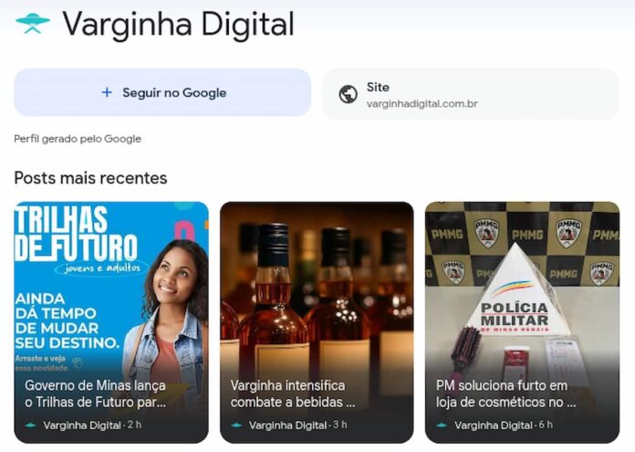 Googe Discover Varginha Digital