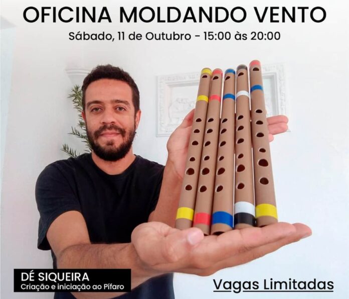 Oficina gratuita "moldando Vento" vai ensinar a construir e tocar flauta em Varginha