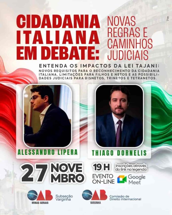 Evento online vai esclarecer mudanças e combater desinformação sobre cidadania italiana