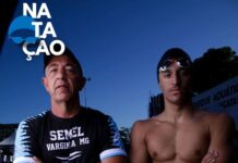 Natação de Varginha alcança destaque nacional em competição brasileira O técnico da natação da Semel Wagner Sartini e o atleta Airton Pacífico
