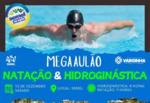 Mega Aulão de Natação e Hidroginástica da Semel é neste sábado Mega aulão da SEMEL em Varginha terá aulas de natação e hidroginástica neste sábado; evento gratuito reúne alunos para manhã de atividades aquáticas.