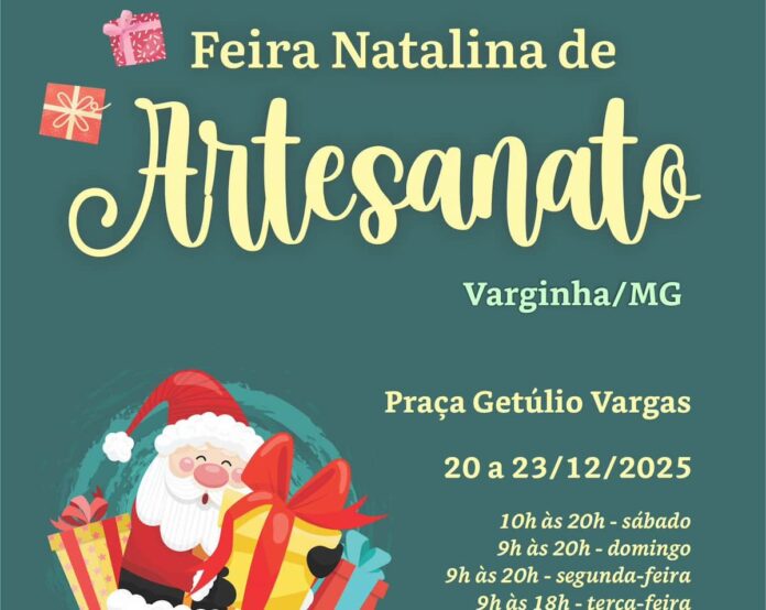 feira-natalina-artesanato-varginha Feira Natalina de Artesanato movimenta a Praça Getúlio Vargas em Varginha