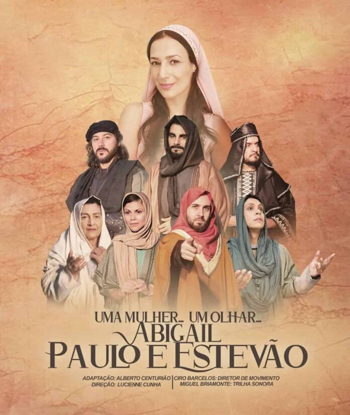 peça-chico-xavier cartaz da peça Uma Mulher… Um Olhar… Abigail, Paulo e Estêvão