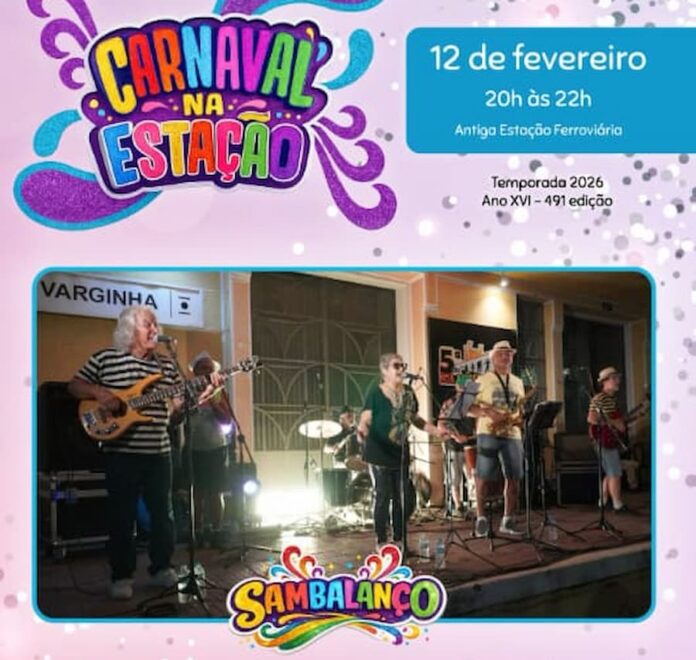 Sambalanço abre temporada do projeto 5ª da Boa Música com clima de Carnaval em Varginha Sambalanço abre temporada do projeto 5ª da Boa Música com clima de Carnaval em Varginha