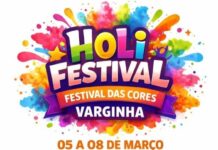 Holi Festival das Cores começa hoje na Praça do ET em Varginha; veja a programação 1º Holi Festival das Cores em Varginha