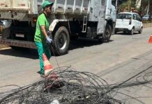 Cemig retirou 83 kg de cabos irregulares em Varginha e reforça alerta no Sul de Minas cemig cabos irregulares