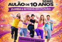 Aulão de Zumba e Ritmos celebra 10 anos com evento especial no shopping neste sábado Aulão de Zumba e Ritmos celebra 10 anos com evento especial no shopping