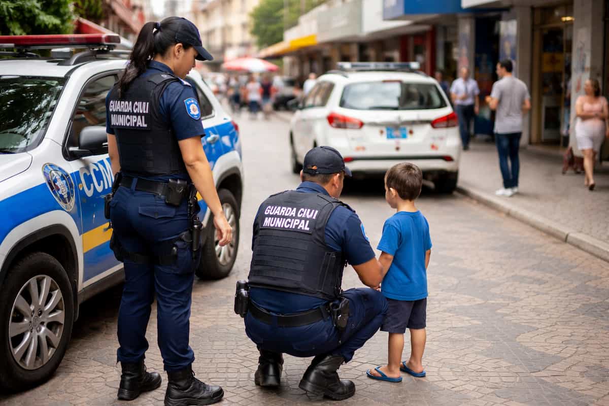 Criança de 4 anos é encontrada sozinha no Centro de Varginha e GCM é acionada