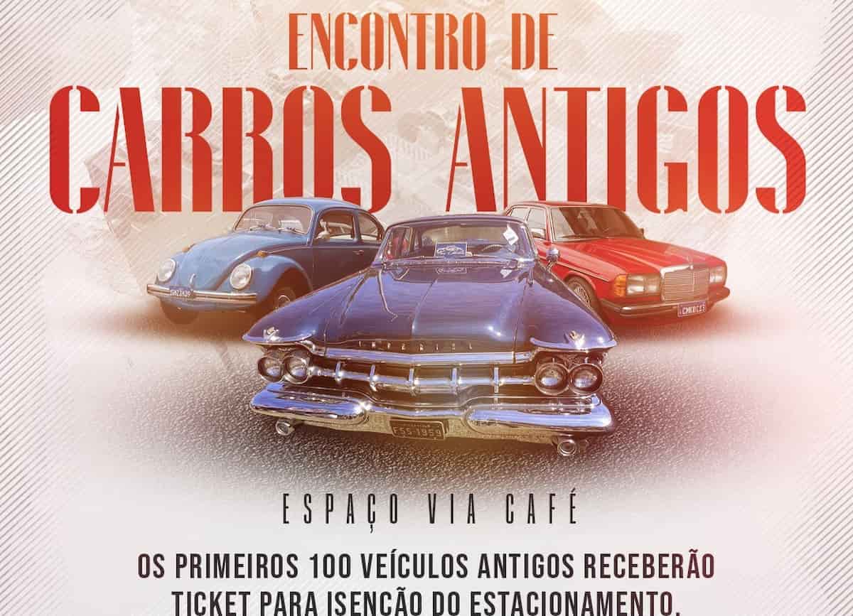 Shopping promove encontro gratuito de carros antigos em Varginha nesta sexta