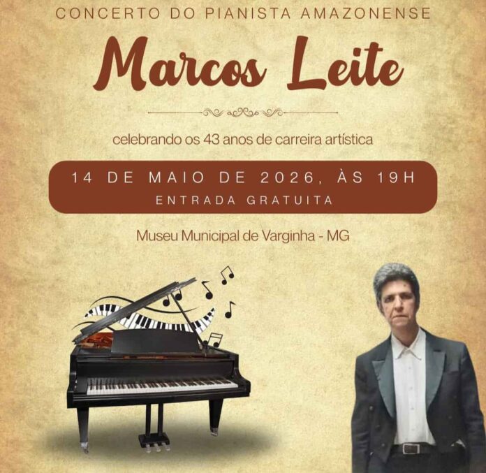 Museu Municipal de Varginha recebe concerto gratuito do pianista amazonense Marcos Leite Museu Municipal de Varginha recebe concerto gratuito do pianista amazonense Marcos Leite