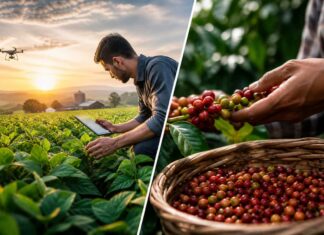 Emater oferece curso gratuito de Agroecologia e Bioinsumos em Varginha Imagem de homens no campo que representam os cursos superiores gratuitos de cafeicultura e agronomia do IF SUL DE MINAS