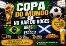 Brasil x Escócia será transmitido no Bar do Roges nesta quarta-feira em Varginha O Bar do Roges prepara uma programação especial para acompanhar a partida entre Brasil e Escócia nesta quarta-feira (24), a partir das 17h.