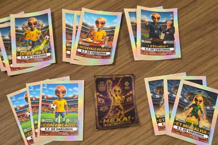 coleção de figurinhas do ET de Varginha na Copa
