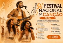 56º Festival Nacional da Canção 2026 percorre sete cidades de Minas Gerais; confira as datas e atrações 56º Festival Nacional da Canção 2026
