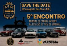 Estação Ferroviária de Varginha recebe 5º Encontro Mensal de Carros Antigos no dia 2 de agosto 5º Encontro Mensal de Carros Antigos
