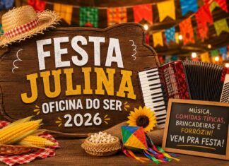 Festa Julina da Oficina do Ser acontece nesta sexta (10) com música, quadrilha e entrada gratuita em Varginha festa julina oficina do ser