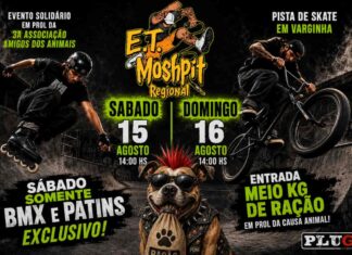 E.T. Moshpit: Evento solidário reúne música, skate, BMX e patins em Varginha neste fim de semana E.T. Moshpit Regional acontece dias 15 e 16 de agosto, na pista de skate de Varginha