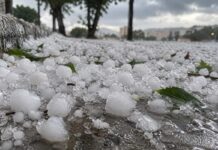 Temporal com granizo causa estragos em Varginha; veja como fica o tempo granizo