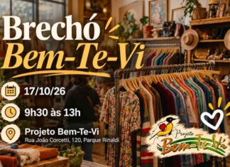 Projeto Bem-Te-Vi realiza brechó beneficente em Varginha neste sábado (17) Brechó projeto bem-te-vi