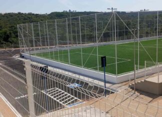 Varginha inaugura complexo esportivo com academia acessível no antigo Melãozinho Espaço Esportivo Targino Fernandes Valias no bairro Padre Vitor em Varginha, com academia de rua acessível